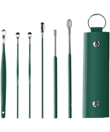 Shop Portable Ear Spoons 6-Piece Set | Coil Spring Ear Picking Tool - Green | International Shipping Available - Buy Online on GoSupps.com