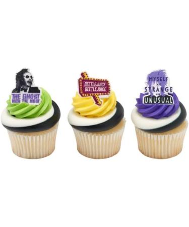 Bettle Juice 24 count Cupcake Toppers Rings Decorations - Buy Online on GoSupps.com