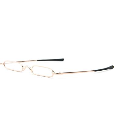 KoKoBin Mini Slim Reading Glasses +1.5 | Spring Hinge Metal Visual Aid for Unisex | Includes Case - International Shipping Available - Buy Online on GoSupps.com