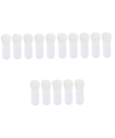 FRCOLOR 15 Pcs Mini Flat Brush Blush Powder Makeup Brush Blush for Cheeks Makeup Blush Foundation Brush Mini Blush Brush Cosmetic Mini Brush Eyes Paint Makeup Set Travel Abs White