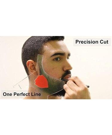 Asiaark ClearShaper - Beard Shaping Tool - 100% Clear & Many Styles - The Ultimate Beard Hair Lineup Guide Template for Men (Red) - Buy Online on GoSupps.com