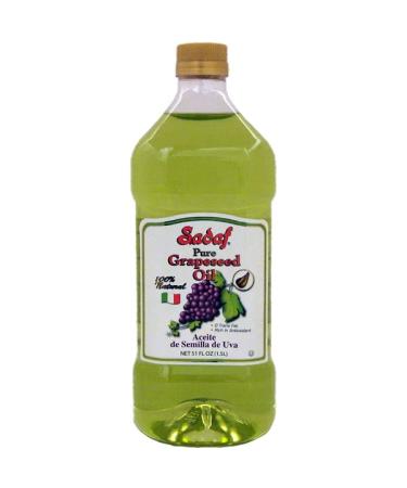 Sadaf Grapeseed Oil - Grape seed Oil for cooking - Healthy cooking oil - High Smoking Point - Cast Iron Seasoning, Skincare, Haircare, and make essential oils - Product of Italy. 50.7 Fl oz (1.5 L) - Buy Online on GoSupps.com