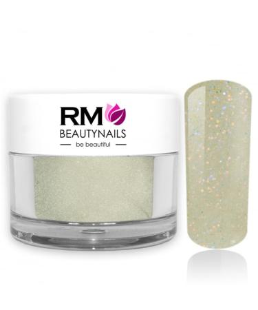 Acrylic Color Powder White Glitter Powder Nail Design Nails Fingernail RM Beautynails 1 Pack (1x 10g) White Glitter 10g