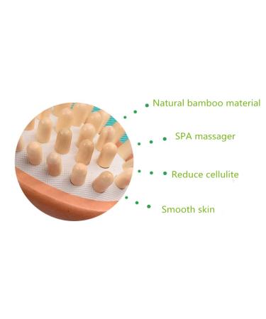 Hajimsju Bamboo Anti Cellulite Massager - Natural Body Slimming Brush for Muscle Relaxation and Spa Massage - Pack of 2 - Buy Online on GoSupps.com
