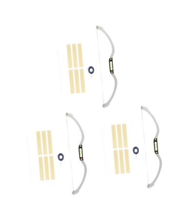 FOMIYES 3pcs Bow Eyebrow Ruler Metal Dies Brow Mapping Ruler Eyebrow Mapping Tool Make up Drawing Tool