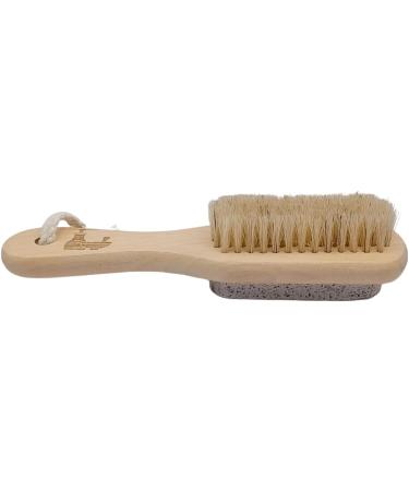 Pumice Stone for Feet with Natural Bristle Nail Brush - 7.25 Callus Remover - Smooth Feet & Exfoliate at Home | International Shipping Available - Buy Online on GoSupps.com