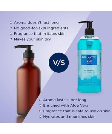 Buy Aquatic Body Wash 500ml - Refreshing Shower Gel for Deep Cleansing & Hydration with Aloe Vera | International Shipping - Buy Online on GoSupps.com