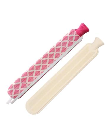 MYAMIA 52cm Long Hot Water Bags with Handbag Cover 1L Large Rubber Hot Water Bags Waist Neck Portable Warm Bag S