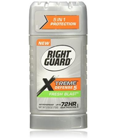 Right Guard Xtreme Defense Antiperspirant Deodorant Invisible Solid Stick  Fresh Blast  2.6 Ounce   6 Count (Pack of 1)