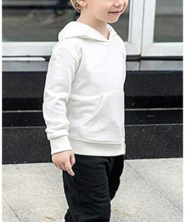 Taigood Kids Hoodie Sweatshirt | 12-18 Months | White | Boys Girls Warm Top | 1-7 Years - Buy Online on GoSupps.com