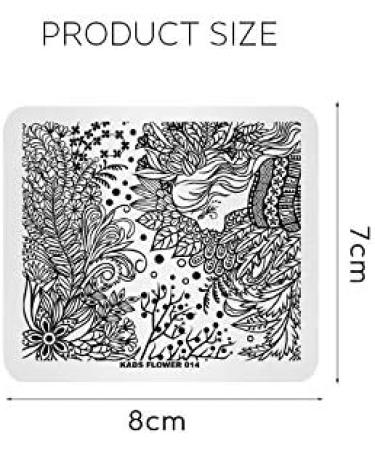 Flower Girl Nail Art Stamping Plate - Multi-Pattern Stencil Print Image Tool FL014 - Buy Online on GoSupps.com