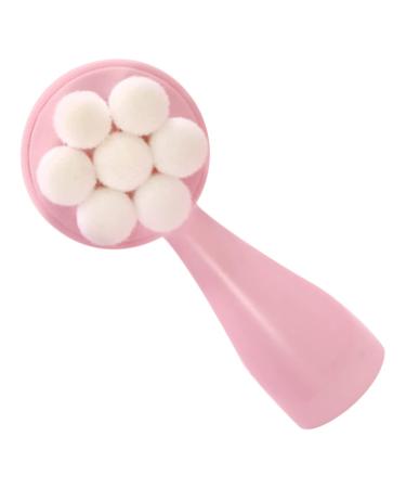 Didiseaon Facial Scrubber Double Sided Facial Cleansing Brush Face Exfoliation Brush Silicone Facial Face Exfoliator Face Cleansing Tool Face Wash The Face 3D Fiber Wool Washing Device Pink