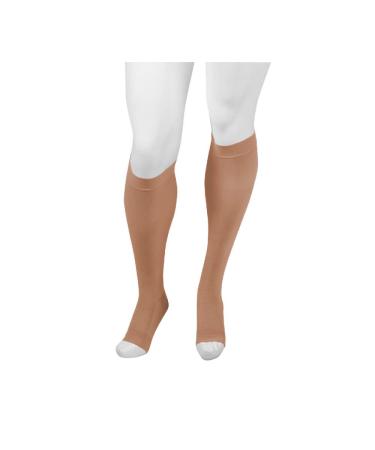 Juzo Assist 20-30 mmHg knee-high open toe area short beige III