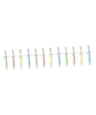 Minkissy 12 pcs bite ring made of silicone children toothbrush toothbrush hand toothbrush toddler hand toothbrush made of silicone toddler toothbrush brisk toothbrush toothbrush suction cup