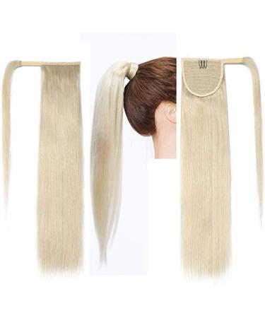 Sego Ponytail Hair Extensions - Clip-in Remy Hair Braid Platinum Blonde #60-1 45.72 cm (90 g) - International Shipping - Buy Online on GoSupps.com