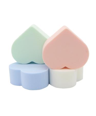 Beaupretty 12 Pcs Makeup Sponges Set - Heart Shape Foundation & Cleansing Facial Puffs for Flawless Makeup | International Shipping Available - Buy Online on GoSupps.com