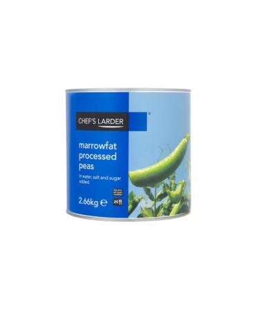 Chef's Larder Marrowfat Processed Peas in Water Salt and Sugar Added 2.66kg x 6