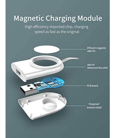Portable Apple Watch Fast Charger for Series SE/8/7/6/5/4/3/2 - Travel Car Charger with Wireless Magnetic USB - Compatible with Apple Watch - Buy Online on GoSupps.com