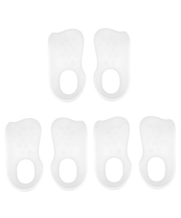 NOLITOY 3 Pairs Insole High Arch Supports Relieve Foot Inserts Orthotic Inserts Plantar Orthotic Shoe Pads Foot Care Cushion Shoe Cushion Orthotic Pad White Orthotics Arch of Foot