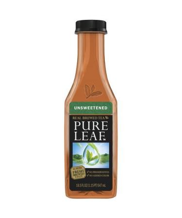 Lipton Pure Leaf Unsweetened Real Brewed Tea 18.5 Fl Oz (Pack of 12) by Lipton