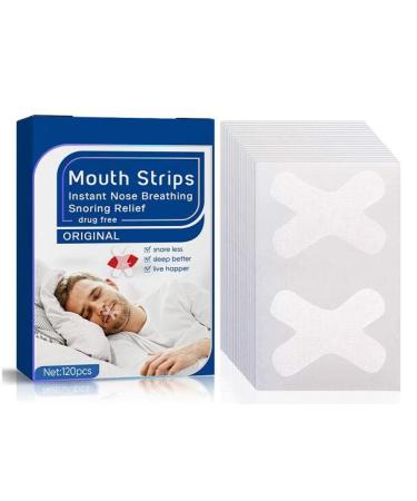 iTecFreely Mouth Tape for Sleeping 120 Pcs Advanced Gently and Ease Breathing Patches for Snoring Improve Sleep Quality & Fast Effectively Snoring Solution