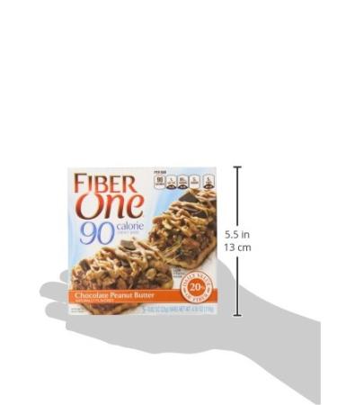 Fiber One 90 Calorie Bars Chocolate Peanut Butter 4.10 oz - Pack of 5 - Buy Online on GoSupps.com