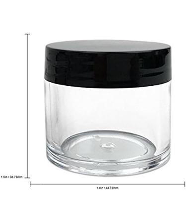 Beauticom Premium 30G/30ML Round Clear Jars (Set of 6) - BPA Free Black Flat Top Lids for Beads Gems Glitter & Crafts - International Shipping Available - Buy Online on GoSupps.com