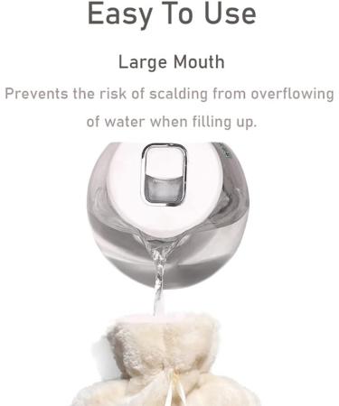 Buy Large 2L Hot Water Bag with Soft Fleece Cover - Purple Rubber Hand Warmer for Women | Perfect for Sleeping & Comfort - Buy Online on GoSupps.com