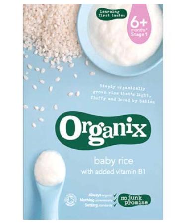 Organix First Organic Wholegrain Baby Rice 4mth+ (100g) - Pack of 6