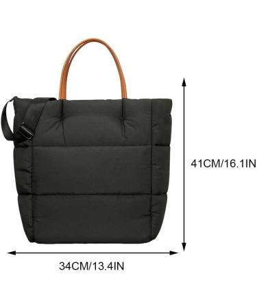 Buy SOBW Down Shoulder Bag - Large Capacity Adjustable Strap Women s Workbag Stylish Quilted Backpack for Shopping & Daily Use (Black) - Buy Online on GoSupps.com