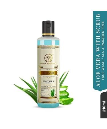 Aloe Vera Face Wash with Scrub | Anti-Aging Face Wash for Younger-Looking Skin | Paraben & SLS Free | Gentle Exfoliating Cleanser for All Skin Types | 210ml - Buy Online on GoSupps.com
