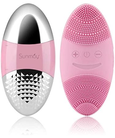 Sunmay Oval Sonic Face cleaning brush and facial tightening device Face massager with positive and negative ion function for all skin types S-oval pink - Buy Online on GoSupps.com