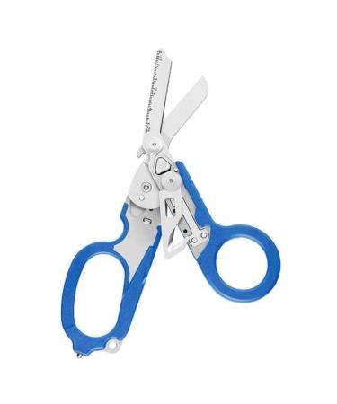 6 In1 Multifunction Raptor Emergency Response Shears Foldable Scissors Tactical Pliers Outdoor Survival Tool Camping Equipment (blue)