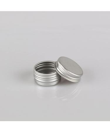 Zeoabsy 10-Pack 5ml Round Silver Aluminum Tins with Screw Lid - Perfect for Cosmetics Candles Ointments | Includes 5 Spatulas & 1 Label - Buy Online on GoSupps.com