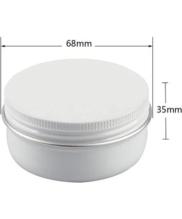 Buy Zeoabsy 10-Piece 80ml White Aluminum Jars - Perfect for Cosmetics Candles & Ointments | Includes Spatulas & Etiquette Labels - Buy Online on GoSupps.com
