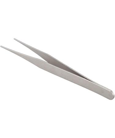 2X Stainless Steel Pointed Straight Tweezers - 4.5 Inch Precision Silver Tools for Beauty & Crafts - Buy Online on GoSupps.com