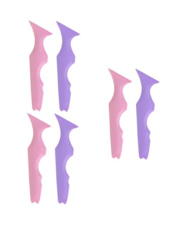 FRCOLOR 6 Pcs Silicone Beauty Ruler Purple Eyeliner Mascara Shield Guard Silicone Eyebrow Aid Bevel Cream