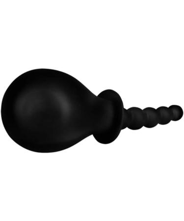 eeddoo Ribbed Silicone Vaginal & Anal Shower - Black | Premium Quality Adult Toy for Intimate Pleasure - Buy Online on GoSupps.com