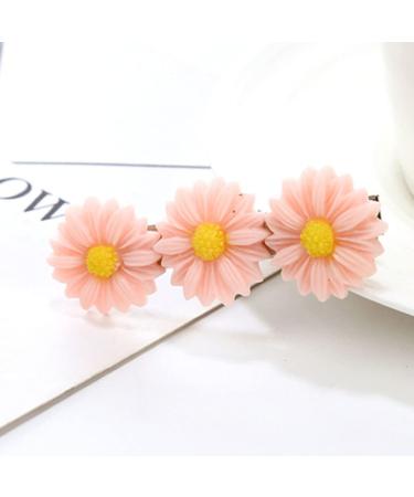 Uonlytech 10pcs Daisy Flower Hair Clips - Beach Wedding Hair Accessories for Women - Pink Hawaii Flower Barrettes - Buy Online on GoSupps.com