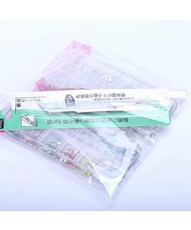 Tdkfdswdoa Nail Art Rhinestone Decoration Set Irregular Crystal Diamond with Curved Silver Tweezer and White Nail Art Pen - Buy Online on GoSupps.com