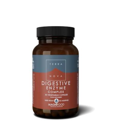TerranovaDigestive Enzyme Complex Gluten Free Non-GMO 50 Vegetarian Capsules
