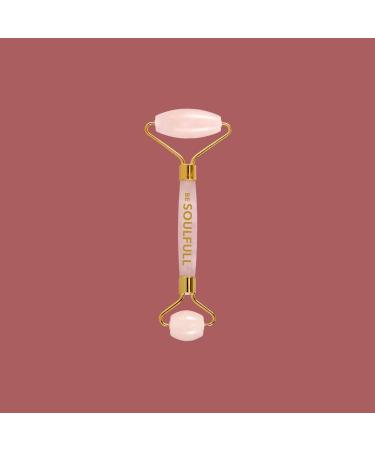 BE SOULFULL Face Massage Roller Rose Quartz for Firm & Glowing Skin | Unisex Skin Care Tool Fast International Shipping - Buy Online on GoSupps.com