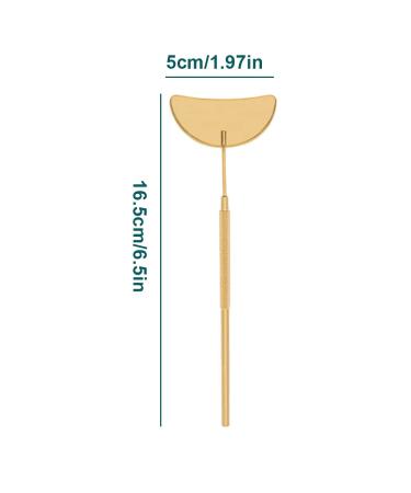 Moon Shape Eyelash Inspection Mirror - Stainless Steel Golden Eyelash Grafting Tool for Perfect Makeup - Buy Online on GoSupps.com