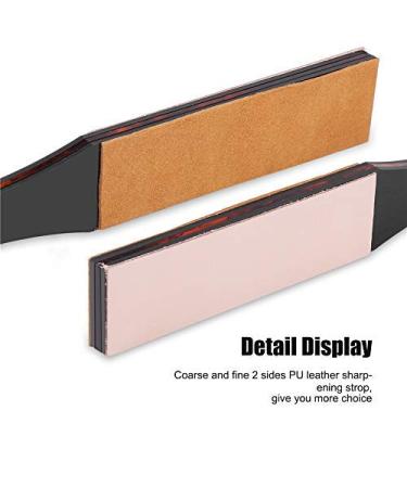Brrnoo Double Size Grinding Stones - PU Leather Razor Belt for Sharpening | Men's Barber Shaving Tools - Buy Online on GoSupps.com