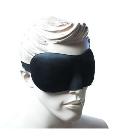Al Soft Travel Sleep Rest 3D Eye Shade Sleeping Mask Cover Blinder Aid Eyemask (Black)