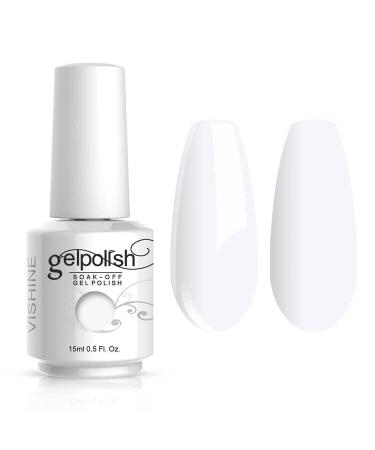 Vishine Gelpolish Professional UV LED Soak Off Varnish Color Gel Nail Polish Manicure Salon Pure White (1433)