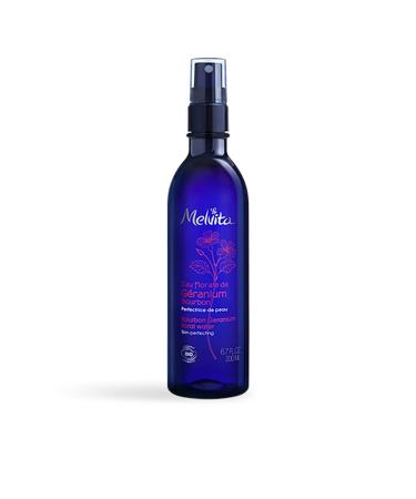 Melvita-organic geranium flower water-closes the pores and refines the complexion-without perfume-100 % naturally-organic certified and vegan spray bottle 200 ml
