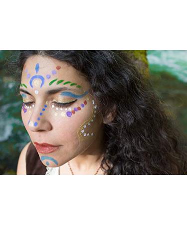 Natural Earth Paint Mini Face Paint Kit - Non-Toxic, Long Lasting, High Quality - 4 Vibrant Colors, Hypoallergenic for Halloween, Festivals - Buy Online on GoSupps.com