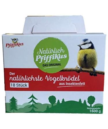 Pfiffikus of course Meisenkn del without a network-18 pieces-sustainable from insect fat-premium game bird feed for all year round feeding