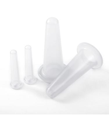 4-part transparent massage cup set made of silicone mini-facial cups facial massage agent helper skin care neck back back eyes massage cups safe to use no worry about
